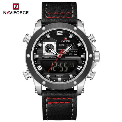 Reloj Naviforce NF9236 Hombre Cuero Doble Pantalla