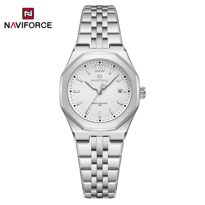 Reloj Naviforce Mujer Acero Cuadrado Luminoso