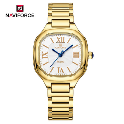 Reloj Naviforce Mujer Acero Cuadrado Vestir