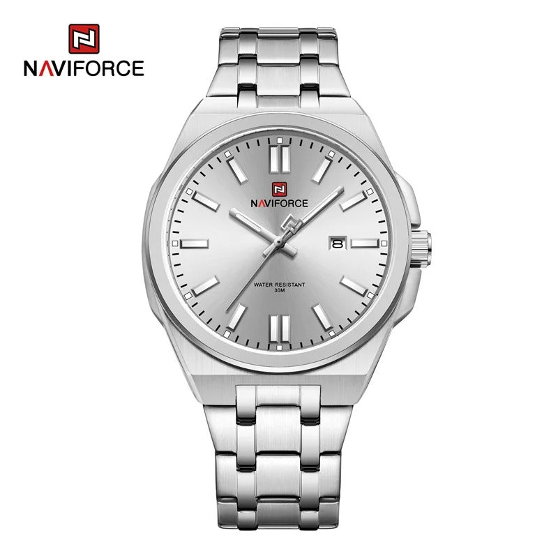 Reloj Naviforce Hombre Acero Luminoso Calendario
