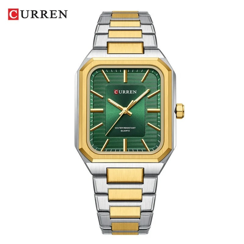 Reloj Curren 8457 Hombre Acero Esfera Cuadrada