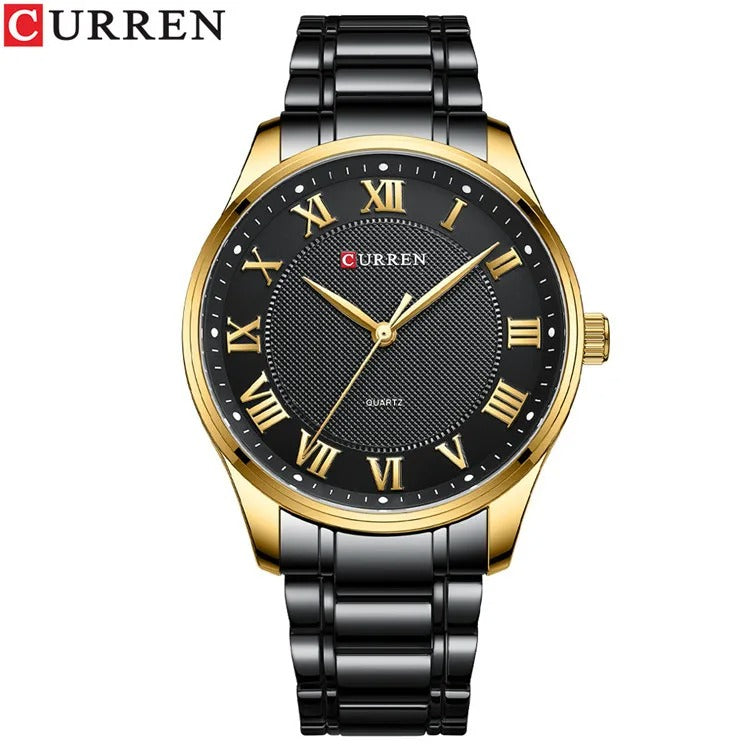 Reloj Curren 8409 Hombre Acero Números Romanos