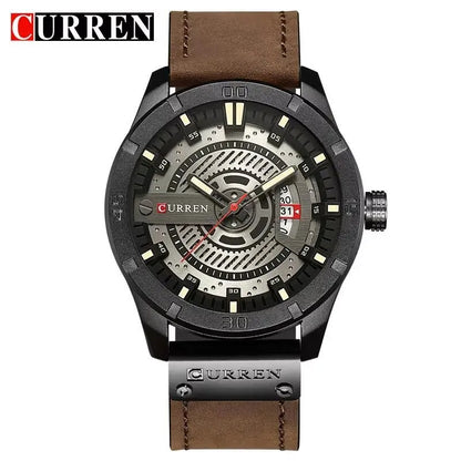 Reloj Curren 8301 Hombre Cuero Militar
