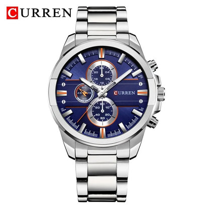 Reloj Curren 8274 Hombre Acero Tres Esferas — Foucault Valdivia