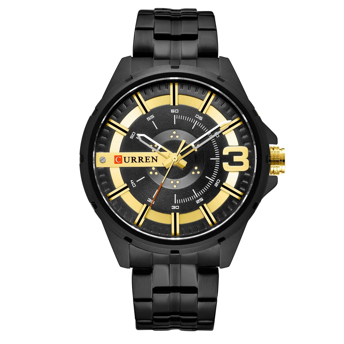Reloj Curren 8333 Hombre Acero Números Árabes