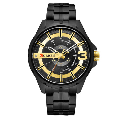 Reloj Curren 8333 Hombre Acero Números Árabes