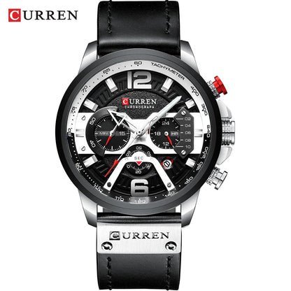 Reloj Curren 8329 Hombre Cuero Cronógrafo