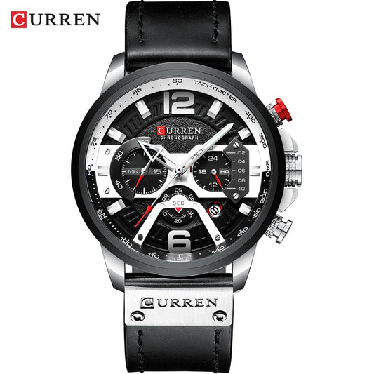 Reloj Curren 8329 Hombre Cuero Cronógrafo