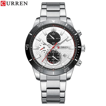 Reloj Curren Hombre Acero Deportivo Luminoso