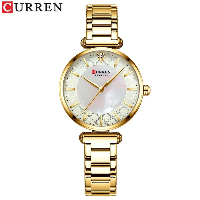 Reloj Curren clásico de mujer con brazalete de acero — Foucault Valdivia