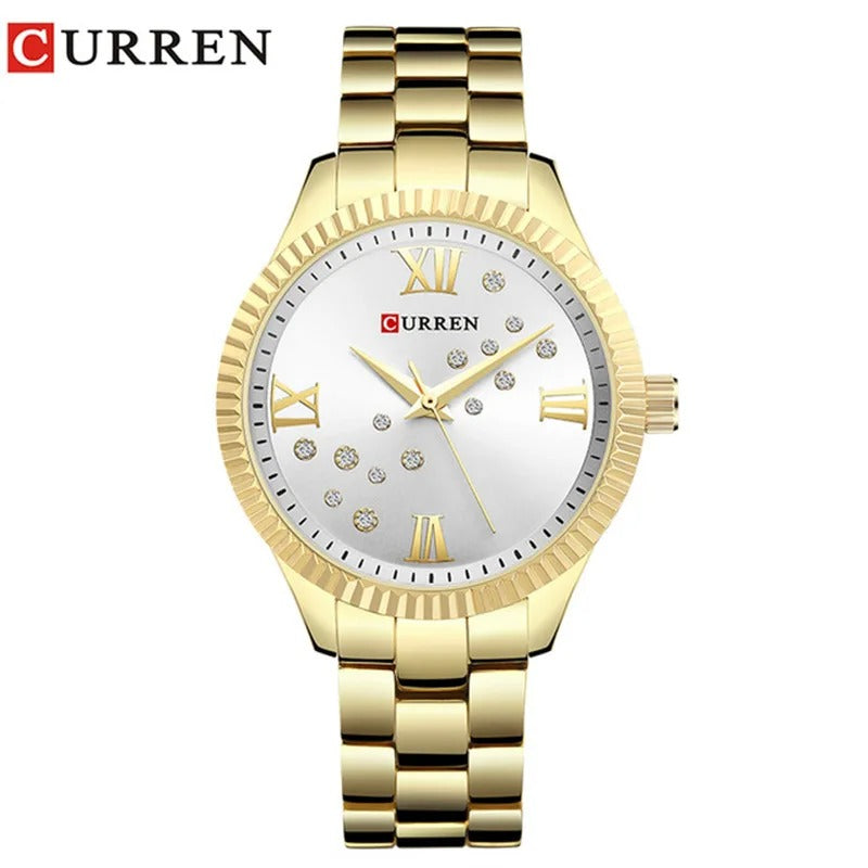 Reloj Curren 9009 Mujer Acero Japonés