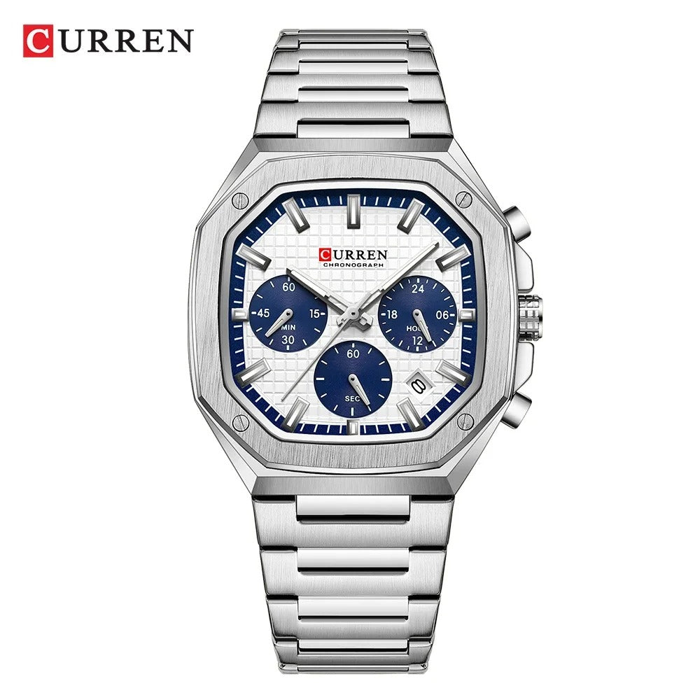 Reloj Curren 8459 Hombre Acero Seis Manecillas