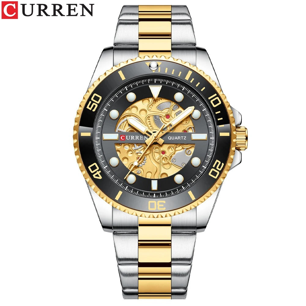 Reloj Curren 8412 Hombre Acero Esfera 3D — Foucault Valdivia
