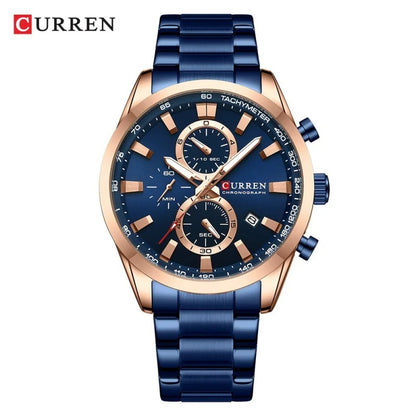 Reloj Curren 8445 Hombre Acero Multifunción
