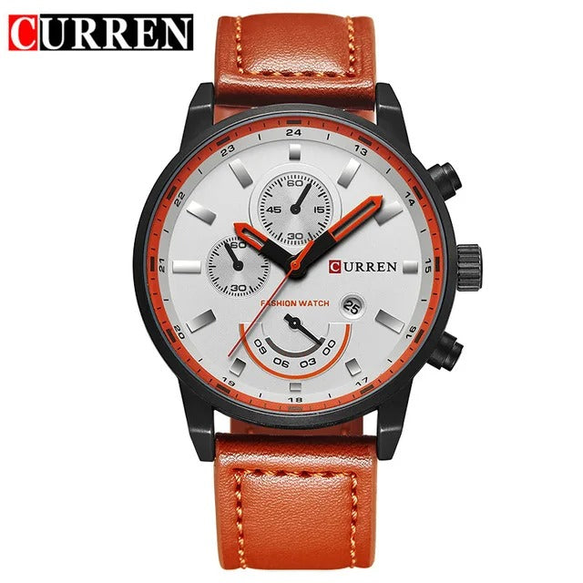 Reloj Curren 8217 Hombre Acero Cronógrafo Delgado