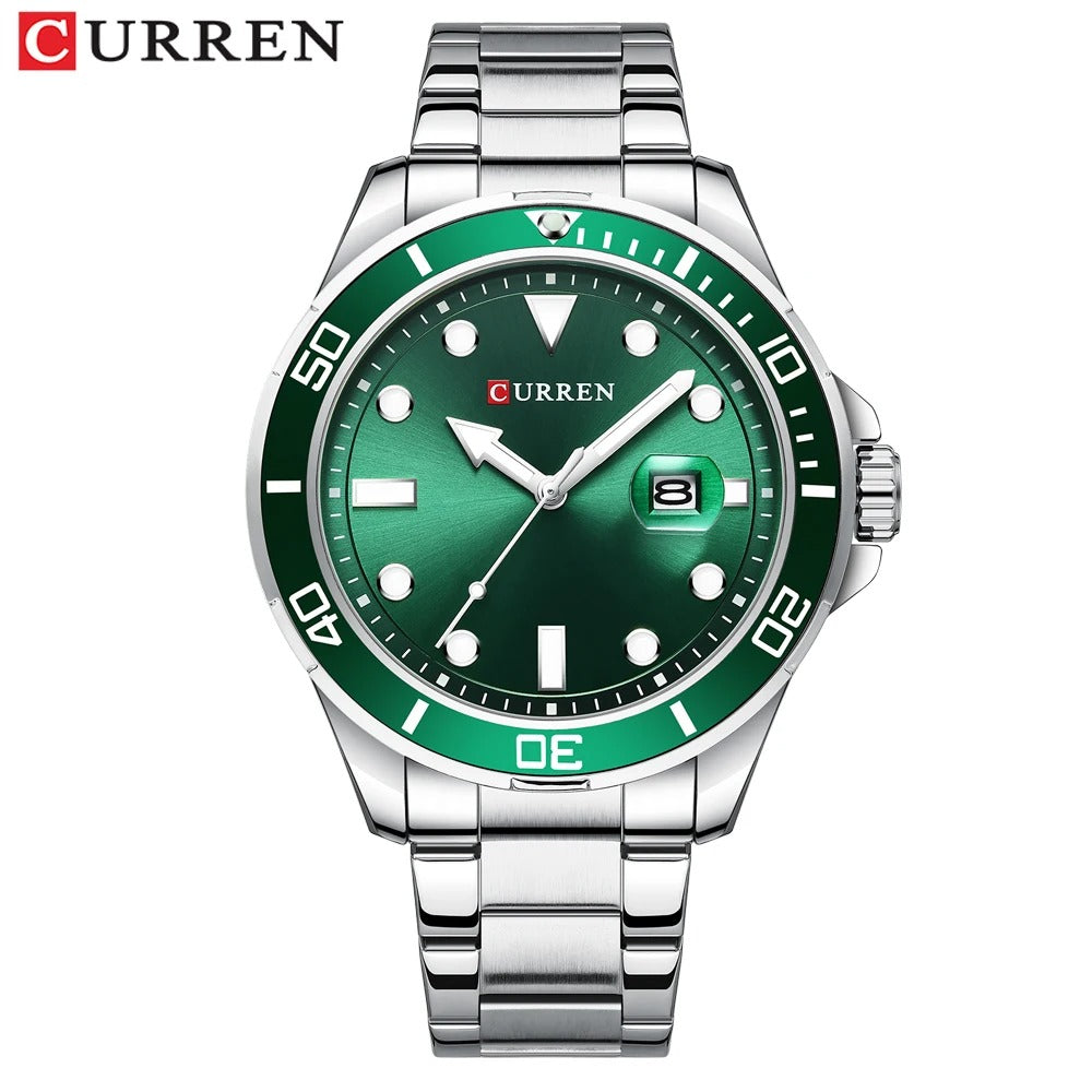 Reloj Curren 8388 Hombre Acero Fecha Automática — Foucault Valdivia