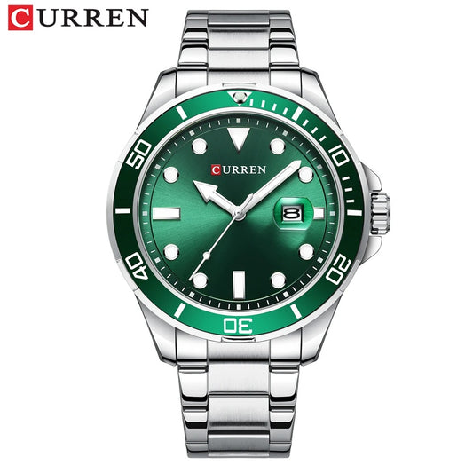 Reloj Curren 8388 Hombre Acero Fecha Automática — Foucault Valdivia
