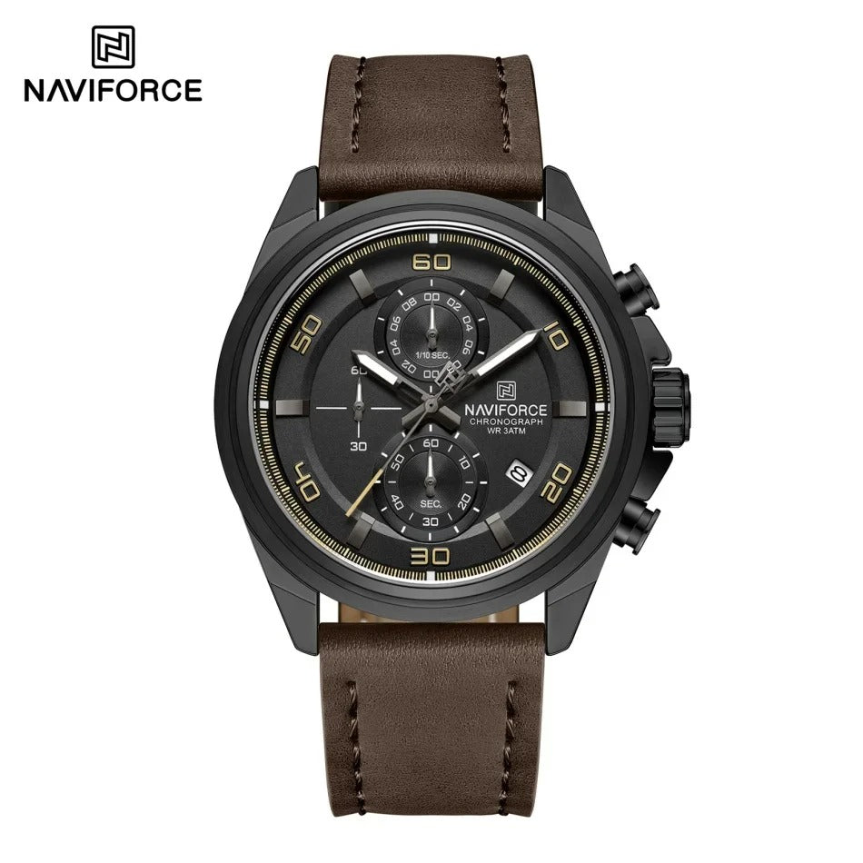 Reloj Naviforce NF8075 Hombre Cuero Cronógrafo