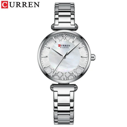 Reloj Curren Mujer Acero Japonés Clásico