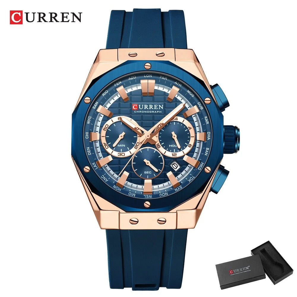 Reloj Curren Hombre Silicona Militar Luminoso