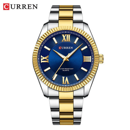 Reloj Curren 8453 Hombre Acero Números Romanos