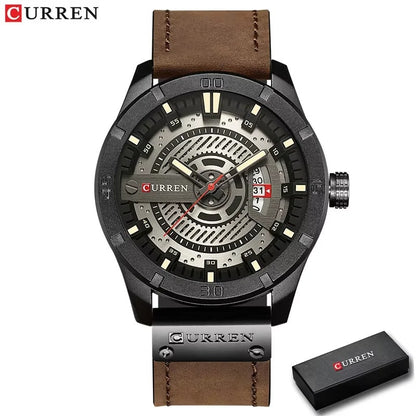 Reloj Curren 8301 Hombre Cuero Militar
