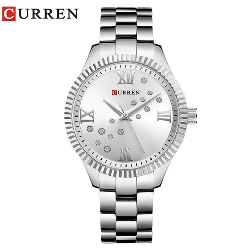 Reloj Curren 9009 Mujer Acero Japonés