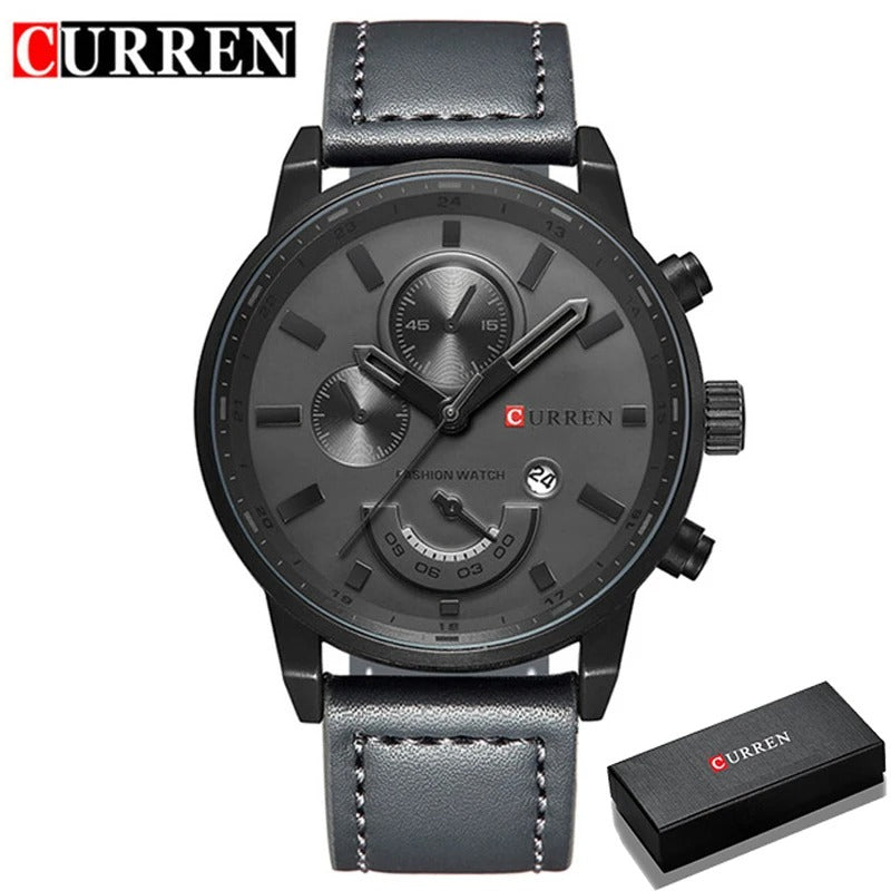 Reloj Curren 8217 Hombre Acero Cronógrafo Delgado