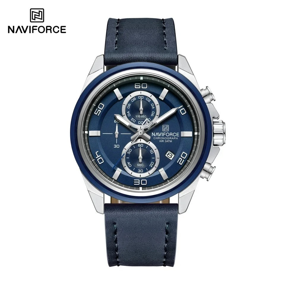 Reloj Naviforce NF8075 Hombre Cuero Cronógrafo