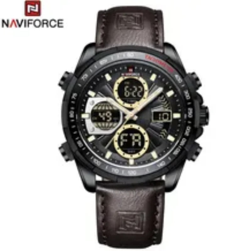 Reloj Naviforce NF9197L Hombre Cuero Doble Pantalla