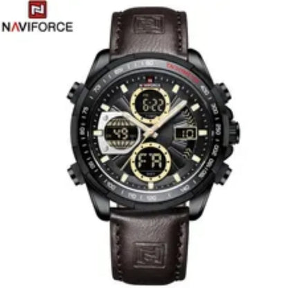Reloj Naviforce NF9197L Hombre Cuero Doble Pantalla