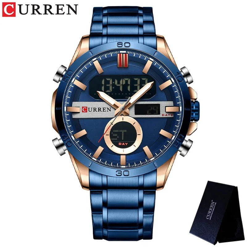 Reloj Curren 8384 Hombre Acero Digital Militar — vista 12 | Foucault Relojes
