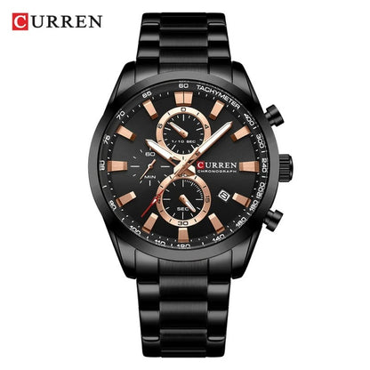 Reloj Curren 8445 Hombre Acero Multifunción — Foucault Valdivia