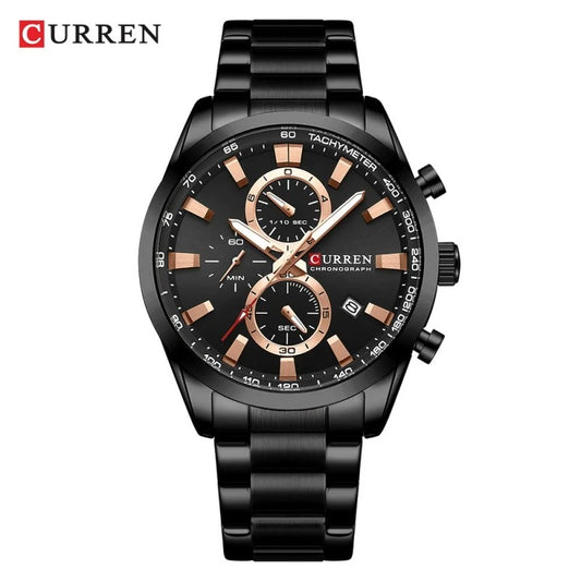 Reloj Curren 8445 Hombre Acero Multifunción — Foucault Valdivia