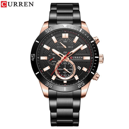 Reloj Curren Hombre Acero Deportivo Luminoso