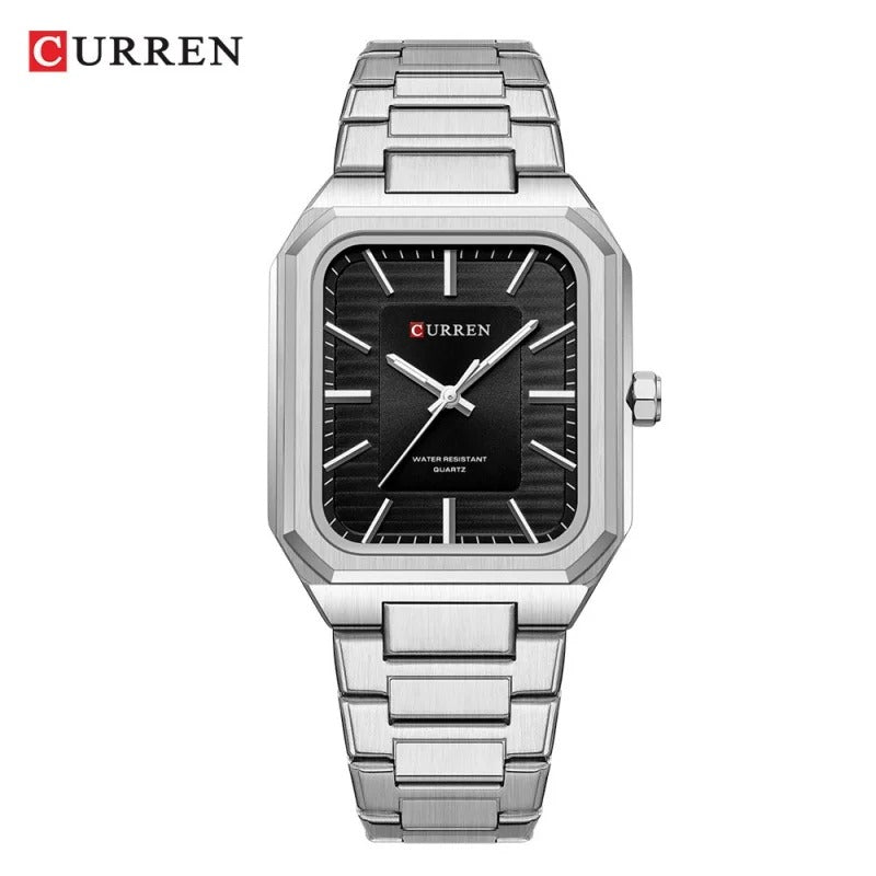 Reloj Curren 8457 Hombre Acero Esfera Cuadrada