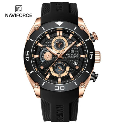 Reloj Naviforce 8038 Hombre Silicona Tres Esferas