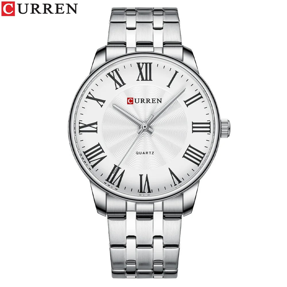 Reloj Curren 8422 Hombre Acero Minimalista Romano