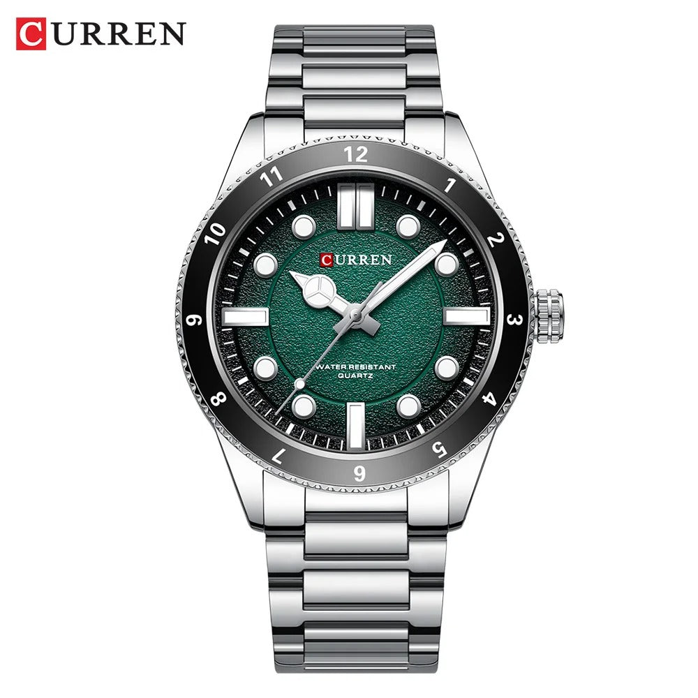 Reloj Curren 8450 Hombre Correa de Acero Verde