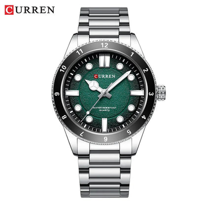Reloj Curren 8450 Hombre Correa de Acero Verde