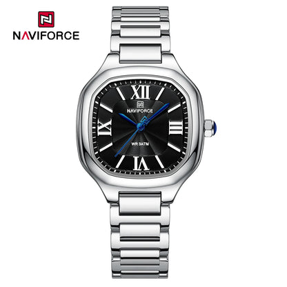 Reloj Naviforce Mujer Acero Cuadrado Vestir