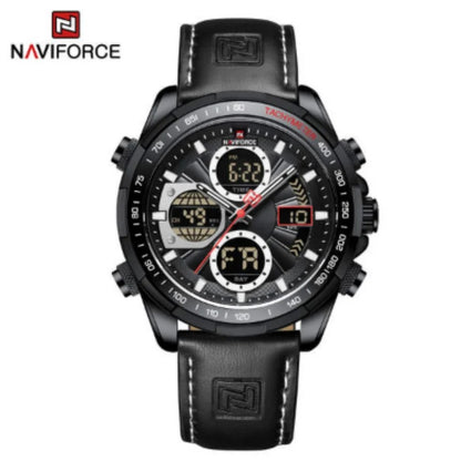 Reloj Naviforce NF9197L Hombre Cuero Doble Pantalla