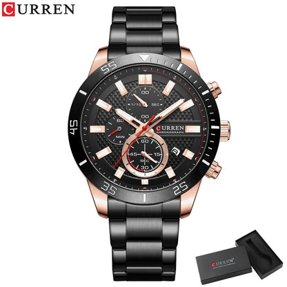 Reloj Curren Hombre Acero Deportivo Luminoso