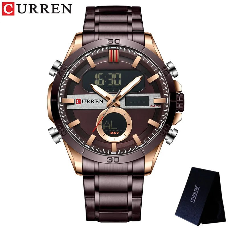 Reloj Curren 8384 Hombre Acero Digital Militar