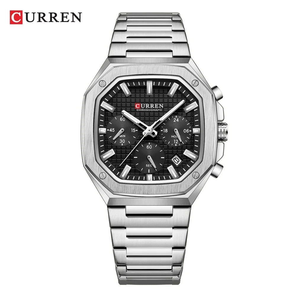 Reloj Curren 8459 Hombre Acero Seis Manecillas