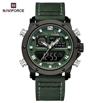Reloj Naviforce NF9236 Hombre Cuero Doble Pantalla