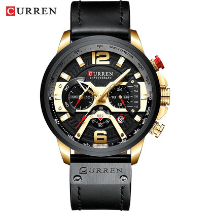 Reloj Curren 8329 Hombre Cuero Cronógrafo