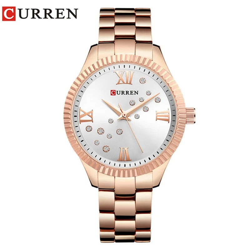Reloj Curren 9009 Mujer Acero Japonés