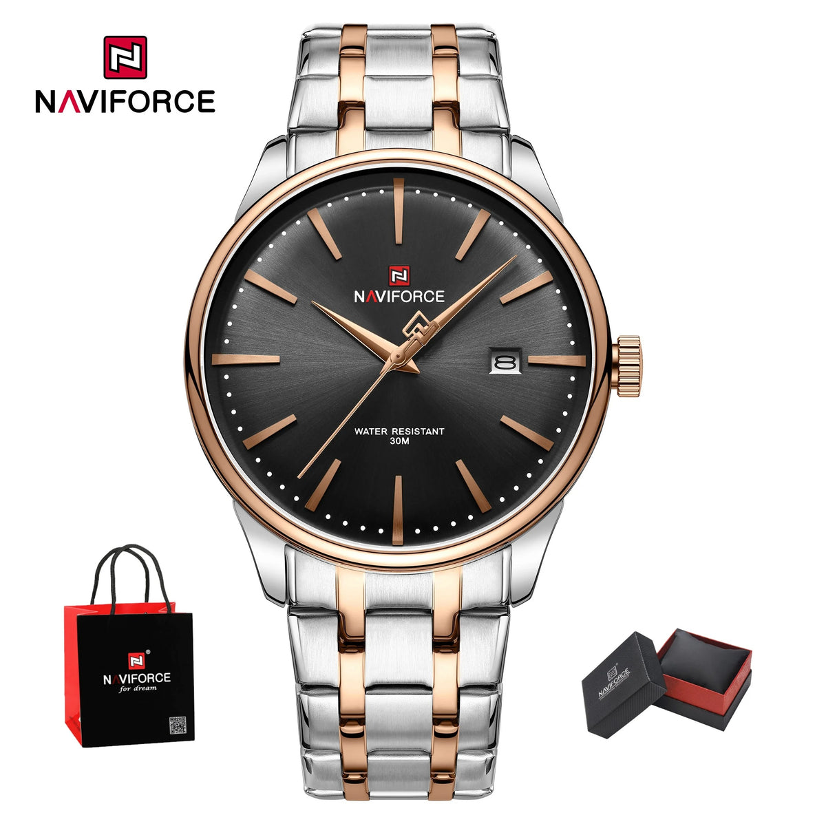 Reloj Naviforce NF9230 Hombre Acero con Caja de Regalo