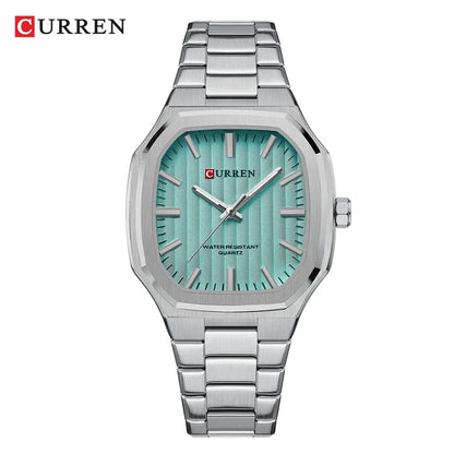 Reloj Curren Hombre Acero Poligonal Luminoso